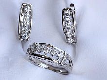 фото Комплект (серьги-кольцо ) - (артикул - ffks01500-ZZ1315)